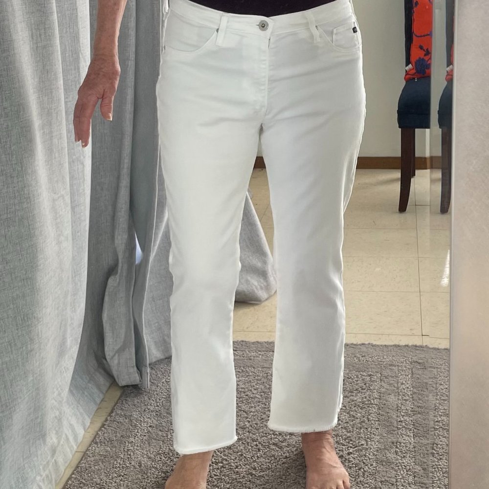 AG Jodi Crop White Denim Size 30